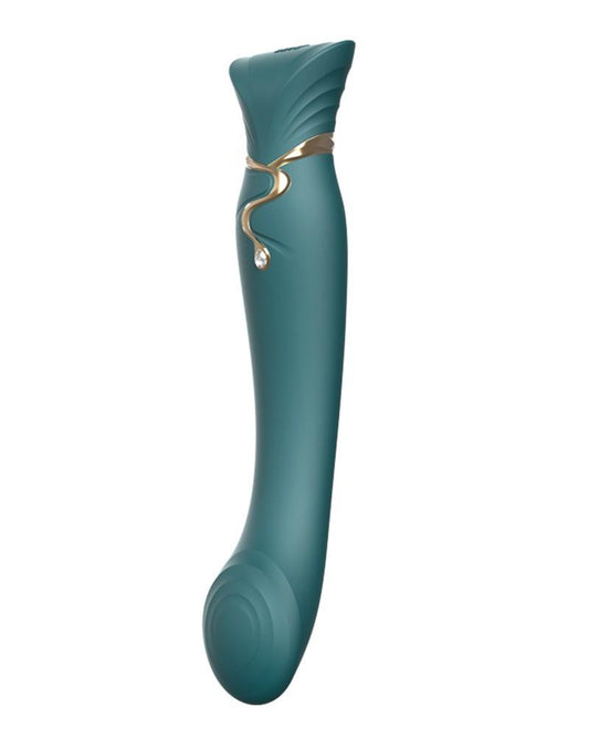 ZALO Queen PulseWave vibrator - smaragd groen - Erotiekvoordeel.nl