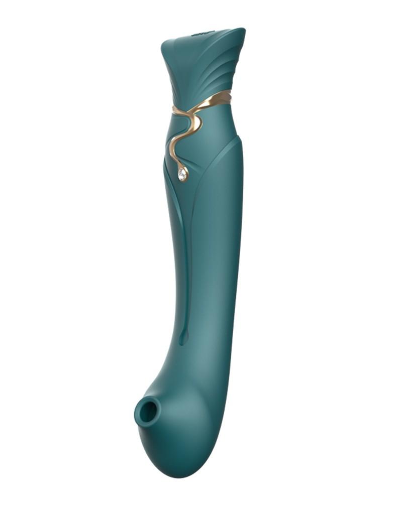 ZALO Queen PulseWave vibrator - smaragd groen - Erotiekvoordeel.nl